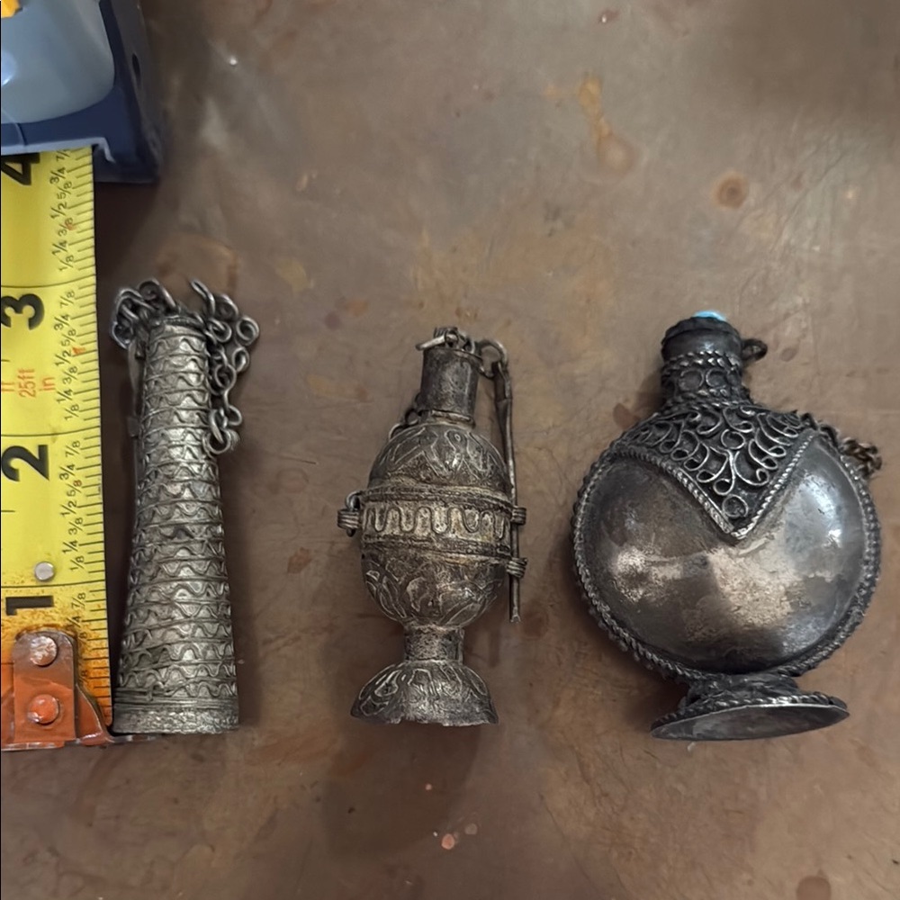 Silver Decorative Vases Set